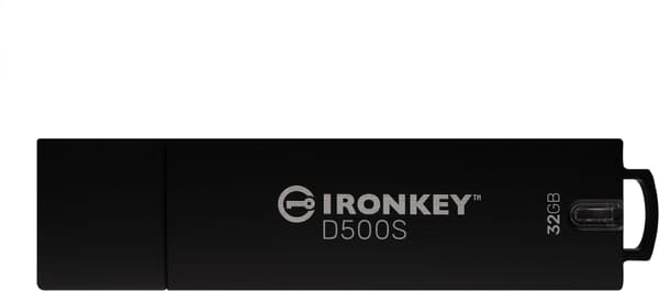 Kingston USB-flashdrev IronKey D500S - USB 3.2 Gen 1 - 32 GB - sort
