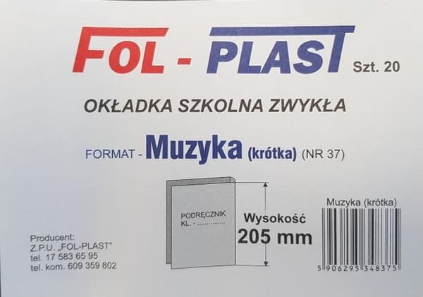 Kort musikomslag NR 37 (20 st)