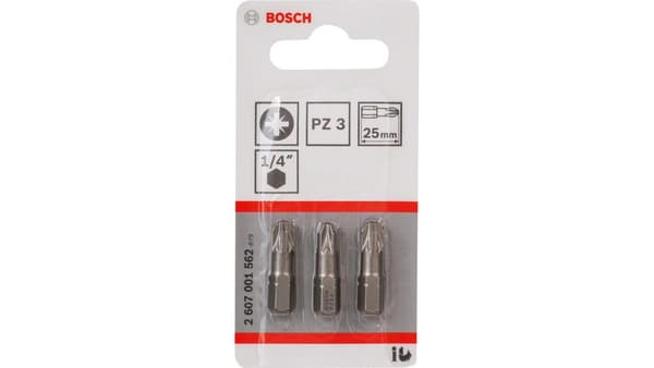 Bosch 3pcs PZ Screwdriver Bit PH3 XH 2