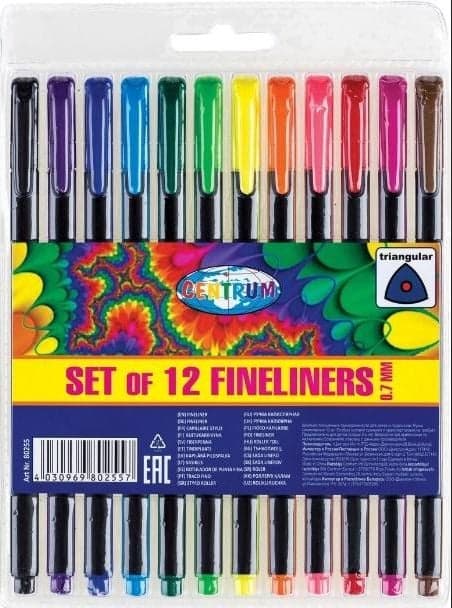 Sæt fineliner 12 stk 80255