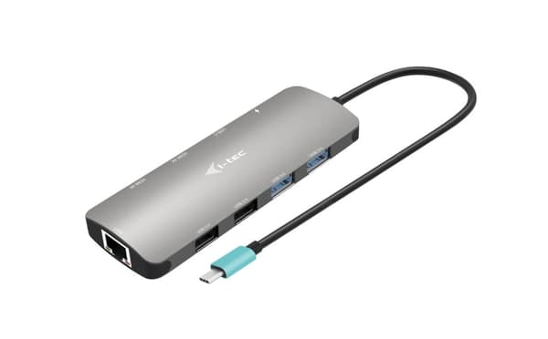 i-tec USB-C Metal Nano 2x Display Dockningsstation + PD 100W