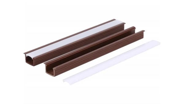 LED-profil PVC-fog 16x11 2m brun ML