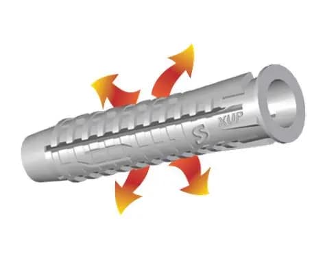 UNIVERSALKRAGE MED KRAGE NYLON TYP XUP 8*40/5*50MM