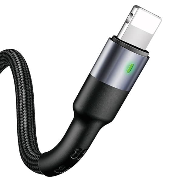Usams USB-A-kabel - Lightning 1 m Svart
