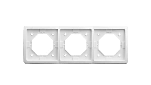 Kontakt-Simon 3-faldig ram IP44 vit - BMR3B/11