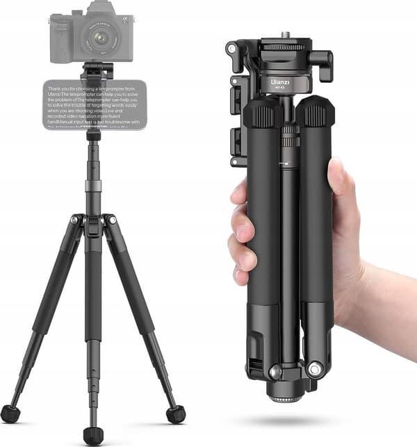 Stativ Ulanzi Professionelt Stativ + Monopod 145cm VLOG + Telefonholder Prompter/Ulanzi MT-63