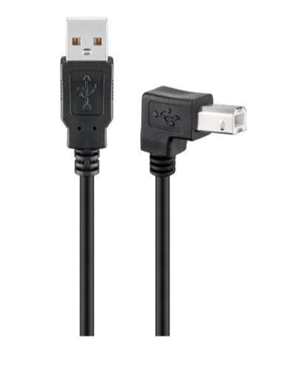 MicroConnect USB2.0 A-B 2m M-M Vinklad