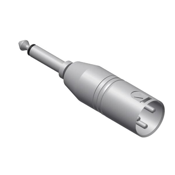 PROCAB VC126 -sovitin - XLR uros - 6,3 mm:n monojakki - monosovitin