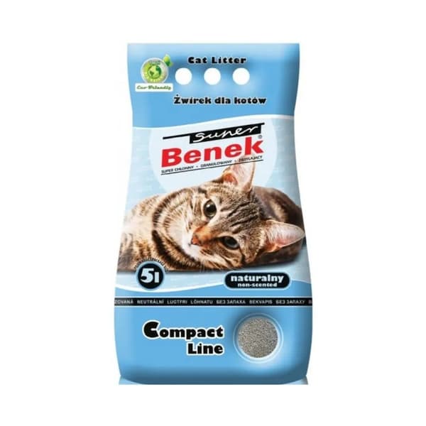 CERTECH Super Benek Compact Natural - klumpbildande kattströ 5l