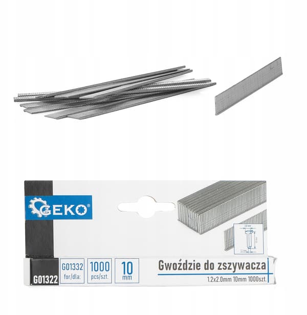 Hæfteklammer 1,2x2,0mm 10mm 1000stk (200)