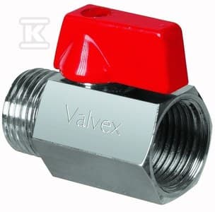 MINI KUGLEVENTIL 1/2\" IND/UD, KROM