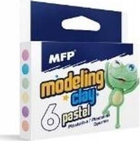 Pastellplastilina 6 färger 100g