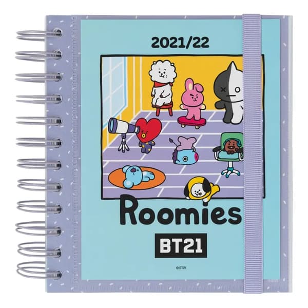 Line Friends BT21 - Kalender/Skolplanerare 2021/2022 (blå)