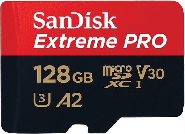 SanDisk microSDXC 128GB Extreme Pro A2 C10 V30 UHS-I U3