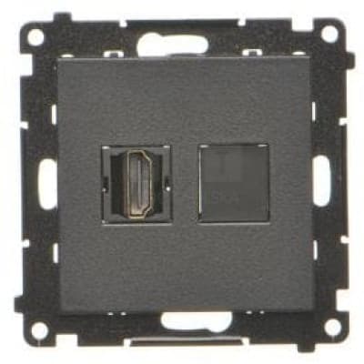 Simon 55 HDMI-udtag (modul) mat sort TGHDMI.01/149