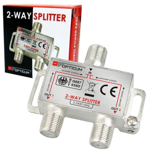 Spliter SAT 2WAY Opticum Detektor