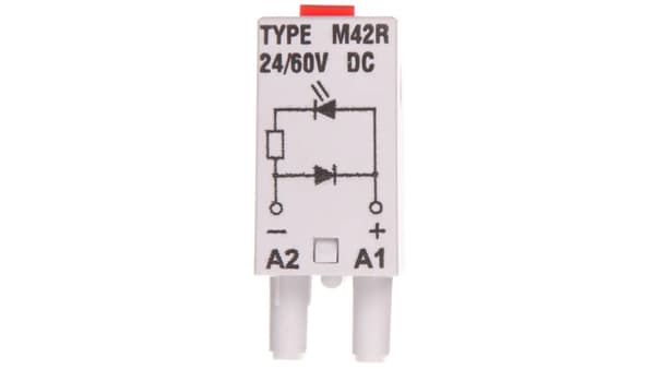 Signalmodul LD (LED'er: LED rød + D) 24-60V DC M42R grå 854844