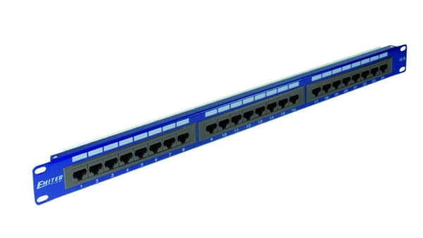 Panel 19.24 x RJ45 UTP kat. 5e (1U) blå DCN/PPFA652K248C5E