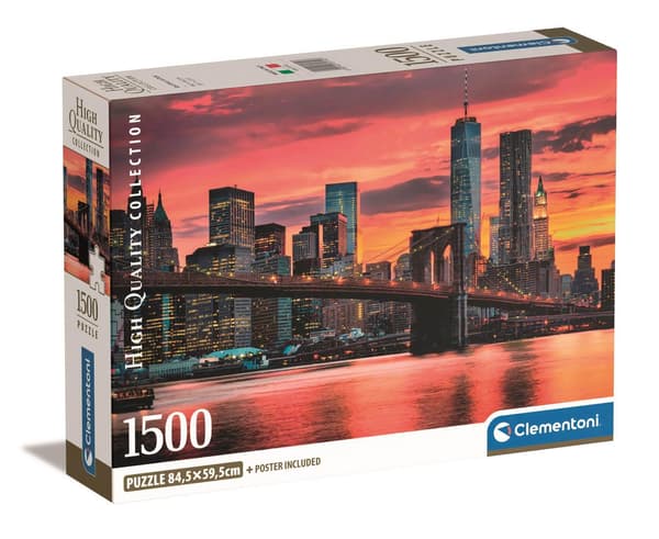 Palapeli 1500 Compact East River iltahämärässä