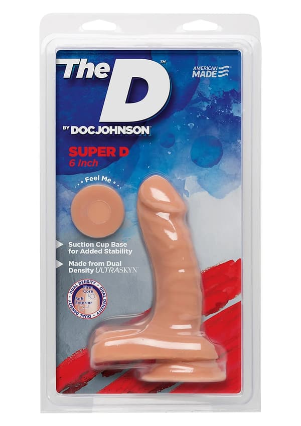 Dildo-super D vanilje 6 tommer
