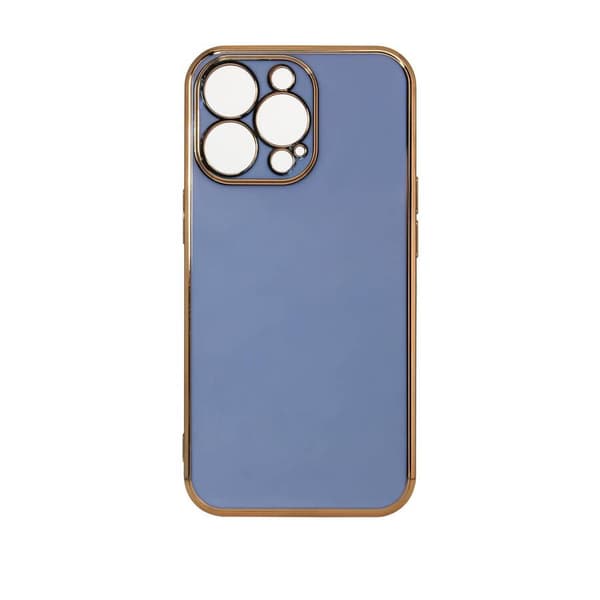 Lighting Color Case til Samsung Galaxy A12 5G Guldramme Gel Cover blå
