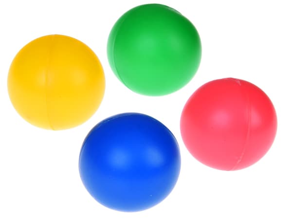 Pehmeät värikkäät pallot verkossa 4 kpl SP0775