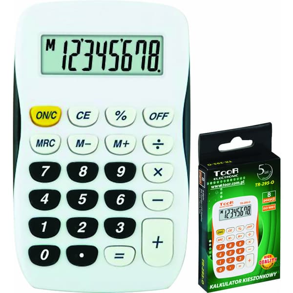 8-numeroinen taskulaskin TR-295-K TOOR