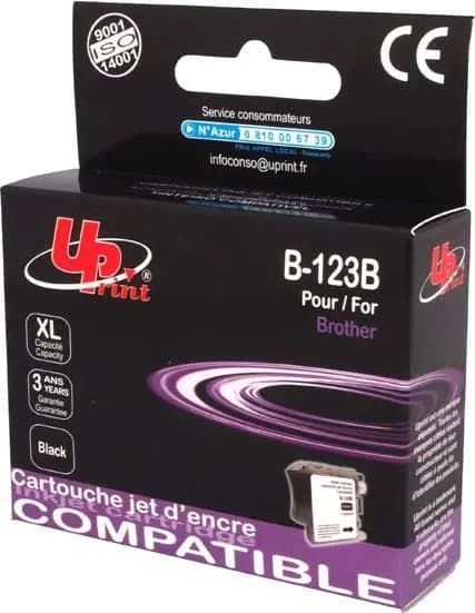 Bläckpatron UPrint B-123B/LC-123BK (Svart)