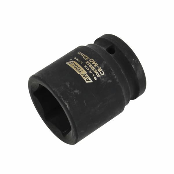 AWTOOLS KUUSIOISKUPÄÄ 3/4\" LYHYT 27mm MUSTA LINJA