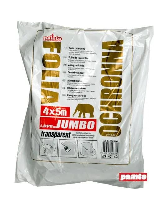 MALERFOLIE 4*5 JUMBO TYK TRANSPARENT
