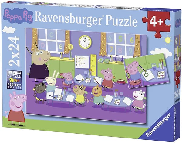 Ravensburger Palapelit lapsille Peppa koulussa - 2 x 24 palaa