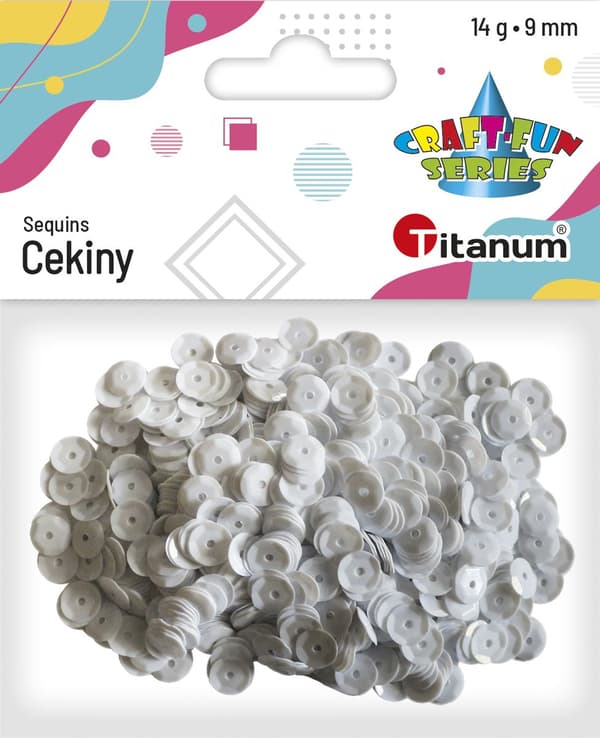 Paljetit 9mm pastellivalkoinen 14g