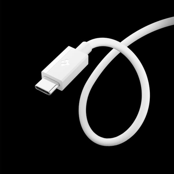Spigen Essential USB A till USB C 60W-kabel, vit EB6020AC
