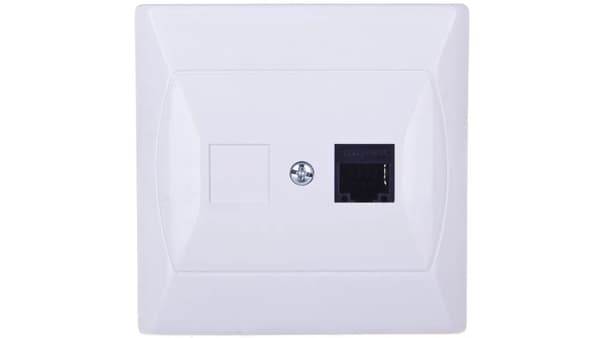 ACCENT PC-stik enkelt RJ45 kat.5e MMC hvid GPK-1A/K/00