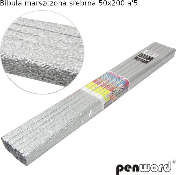 Polsirhurt Bibula röyhelöinen hopea 50x200cm 5kpl