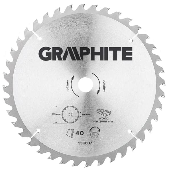 Graphite Widia savklinge 315x30mm 40 tænder - 55H607