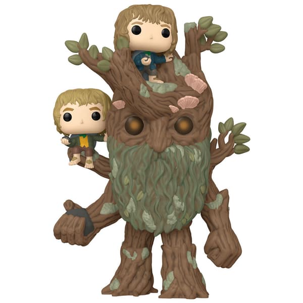 POP-figur Super Sagan om ringen Lavskägge med Merry & Pippin