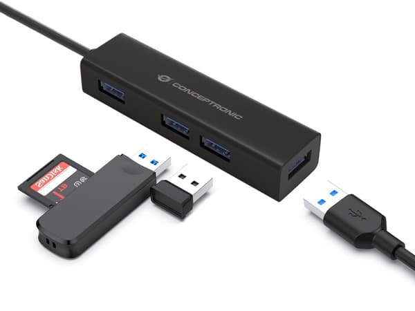 Conceptronic HUBBIES07B - hub - 4 port