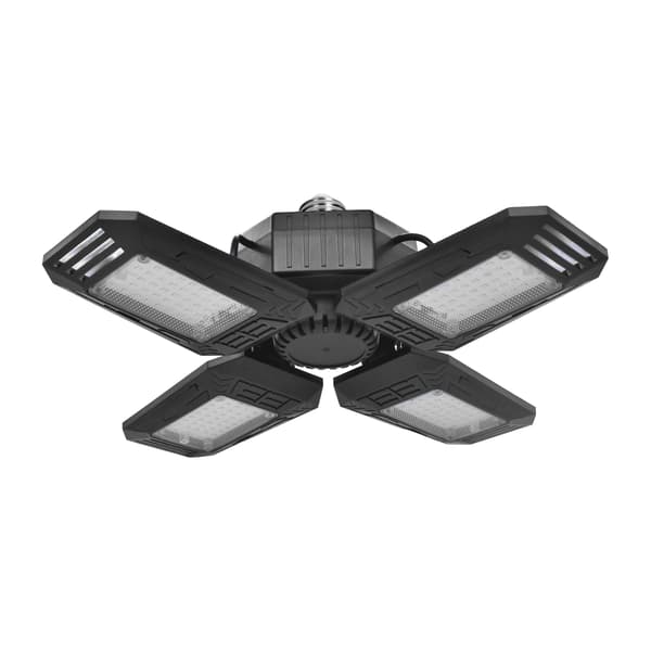 SIRIUS LED Sammenfoldelig værkstedslampe 4-vinget, E27, 72W, 4000K, 6480lm