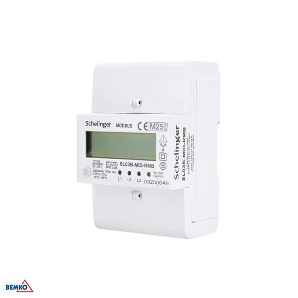 Trefaset energimåler MID Schelinger 100A, A31-SL03B-MID