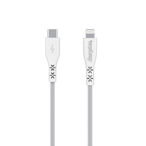 Energizer HardCase - USB-C til Lightning Forbindelseskabel MFi Certifikat 2m (Hvid)