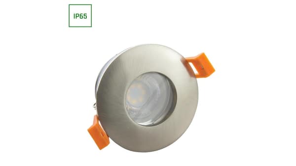 Fiale IV GU10 øje 250V IP65 fi84x52mm sølvrem