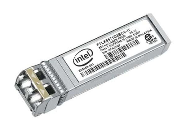 INTEL E10GFSPSR -palvelinsovittimen optinen moduuli, kaksoisnopeus 10GBase-SR 1000Base-SX