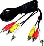 Kabel PremiumCord RCA (Cinch) x3 - RCA (Cinch) x3 2m sort (kjackcmm3-2)