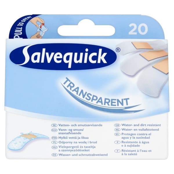Salvequick Läpinäkyvät Laastarit 1pt.-20 kpl