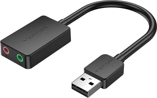 Eksternt lydkort USB 2.0 Vention CDYB0 2-port 0.15m