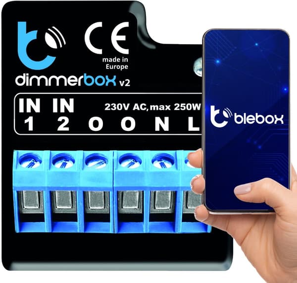 Blebox DimmerBox WiFi lysdæmper til lyskilder 230V App-styret