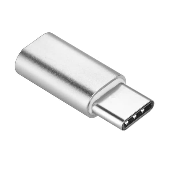 Adapter Micro USB A (hona) till Typ C (hane) [PA30] silver