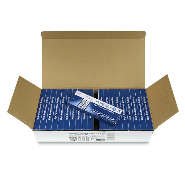 BATTERIER EVERActive PRO ALKALINE LR6 AA 10 STK. ÆSKE