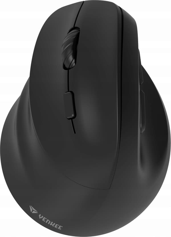 Ergonomisk trådlös vänsterhänt mus, dubbla WL+BT-batterier
